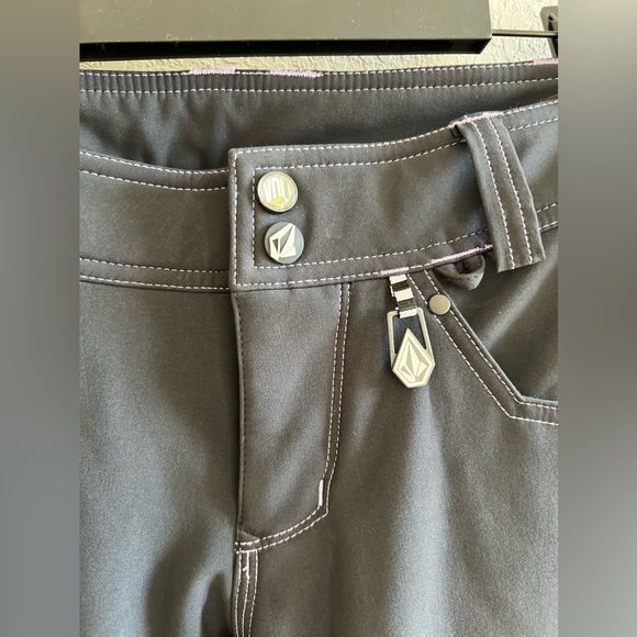 VOLCOM Nimbus Hybrid Skinny Snowboarding Pant Black - Picture 2 of 14